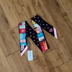 CC Monogram Designer Twilly Scarf Stole BNWT 100% Silk